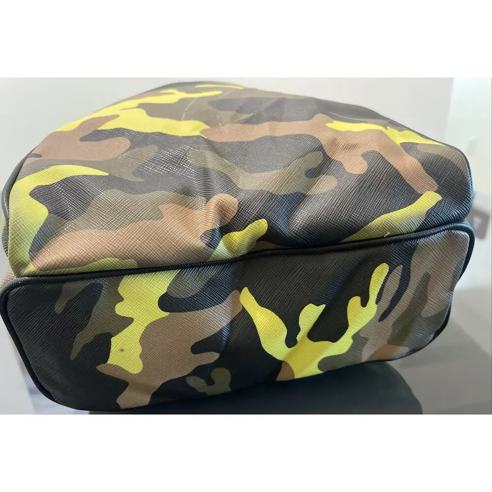 Michael Kors Jet Set Women's Acid Lemon & Green Camo Backpack Rare NWT
